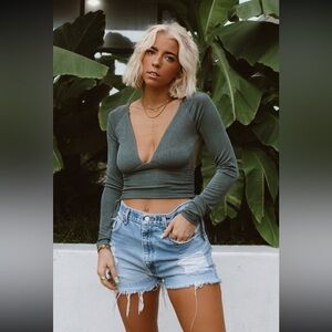 12 Tribe Nala Emerald Crop Top